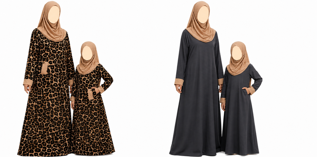Mother & Daughter Matching Slinky Burka Set